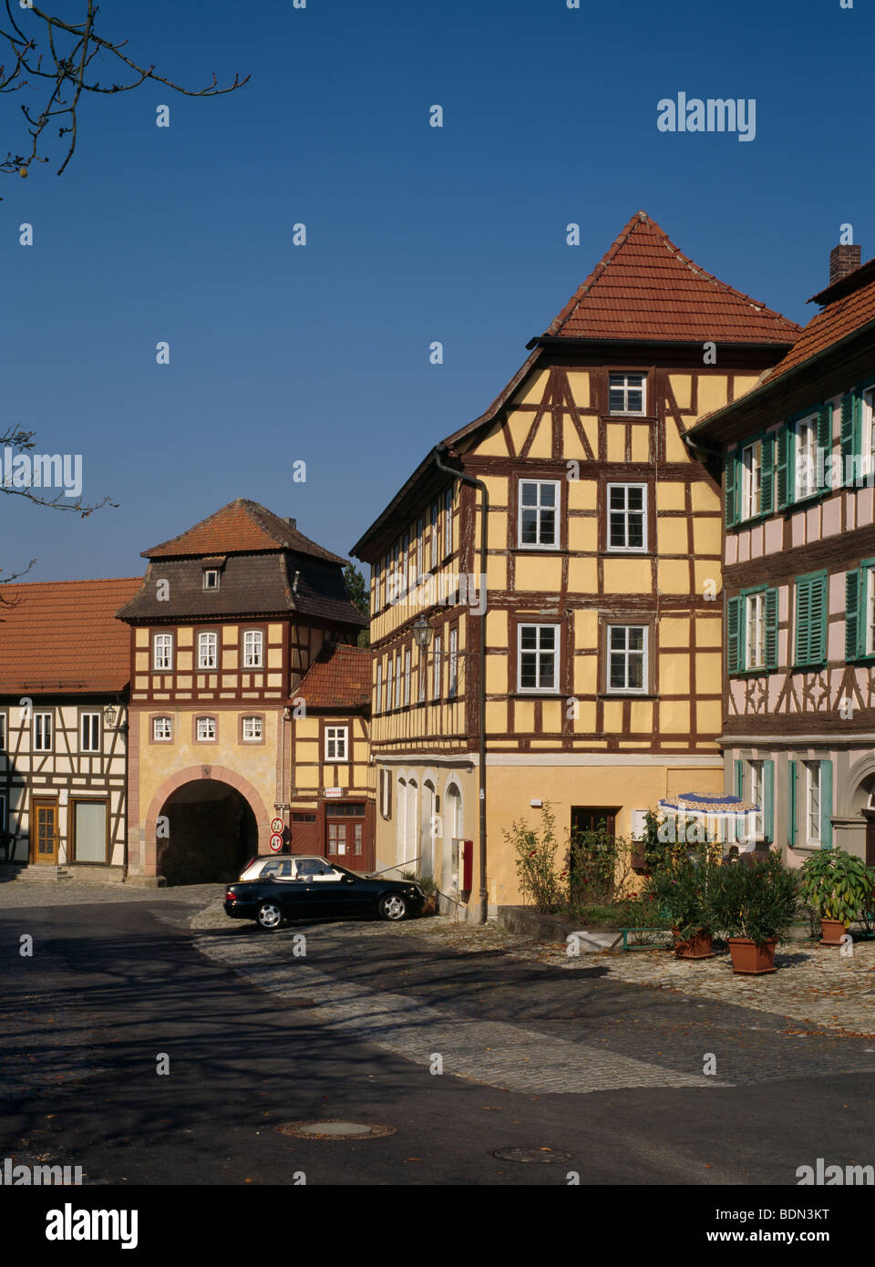 Königsberg in Bayern, Das Unfinder Tor, Stadtseite Stock Photo