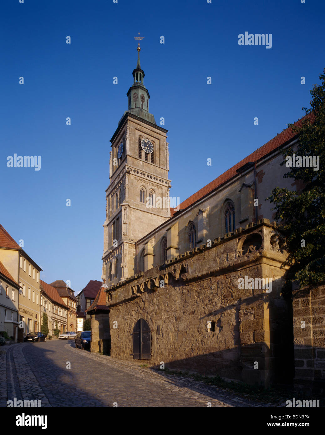 Königsberg in Bayern, 'Die evang.-luth. Marienkirche 1397-1446 Stock Photo