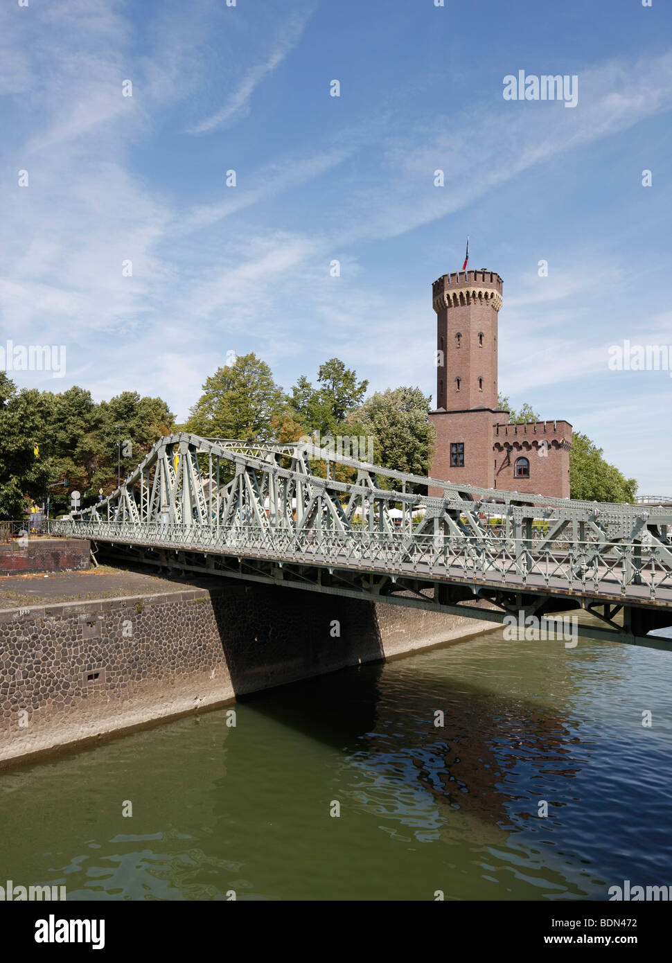 Köln, Rheinauhafen, 'Sog. ''Malakoffturm'' und Drehbrücke von 1896' Stock Photo