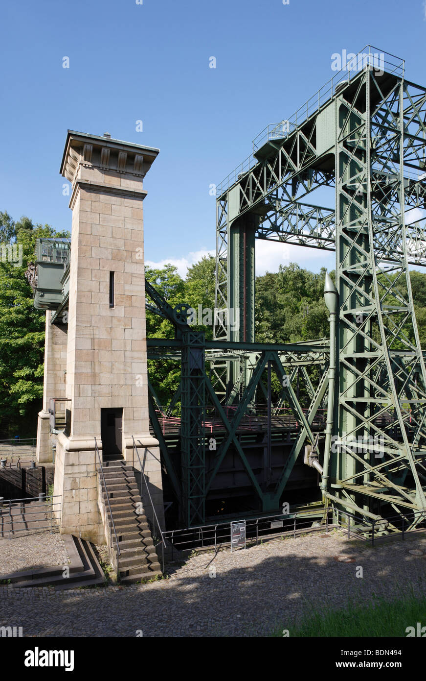 Waltrop-Oberwiese, Altes Schiffshebewerk Henrichenburg, Hebeanlage Stock Photo