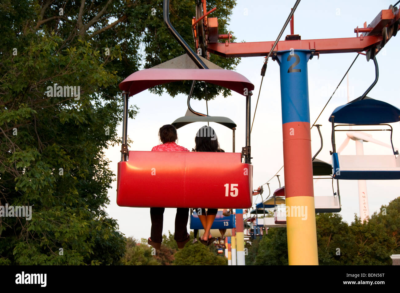 sky tram iowa state fair Stock Photo Alamy