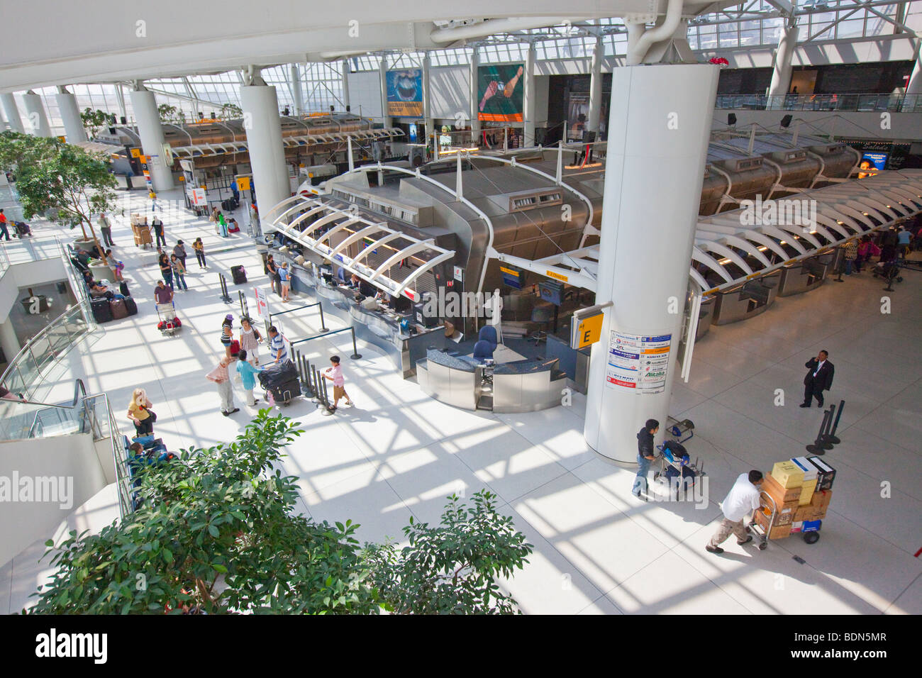 Inside JFK International Airport in New York Stock Photo