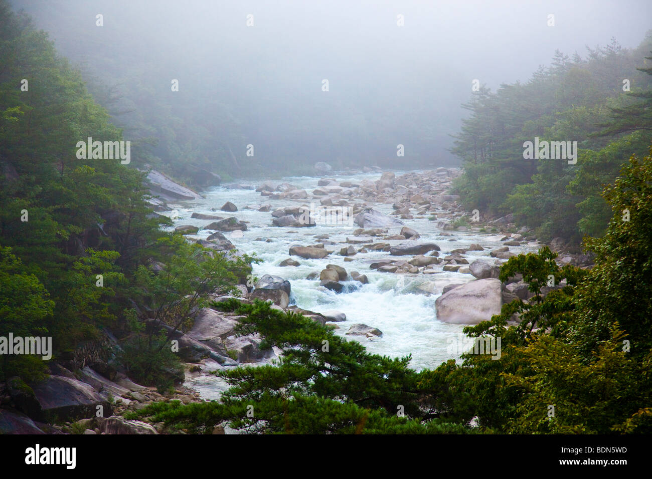 River in Soraksan National Park in South Korea Stock Photo