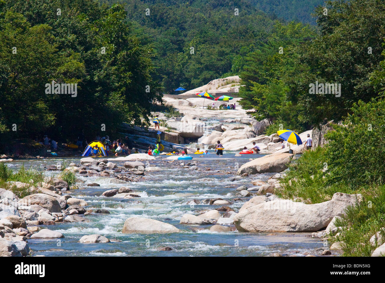 River in Soraksan National Park in South Korea Stock Photo