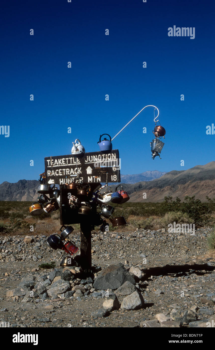 Teakettle Junction, Death Valley National Park, California Stock Photo