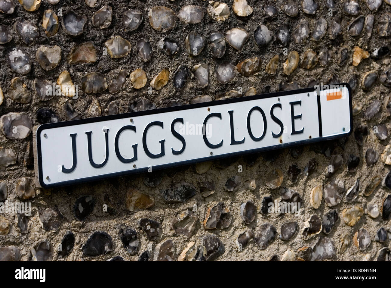 A funny road name sign in Lewes, East Sussex, UK. Stock Photo
