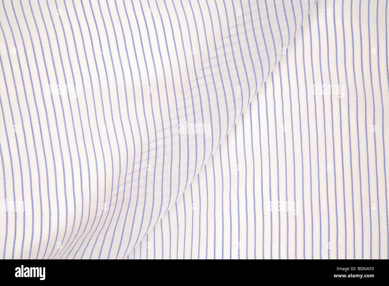 blue pinstripe sheer fabric Stock Photo