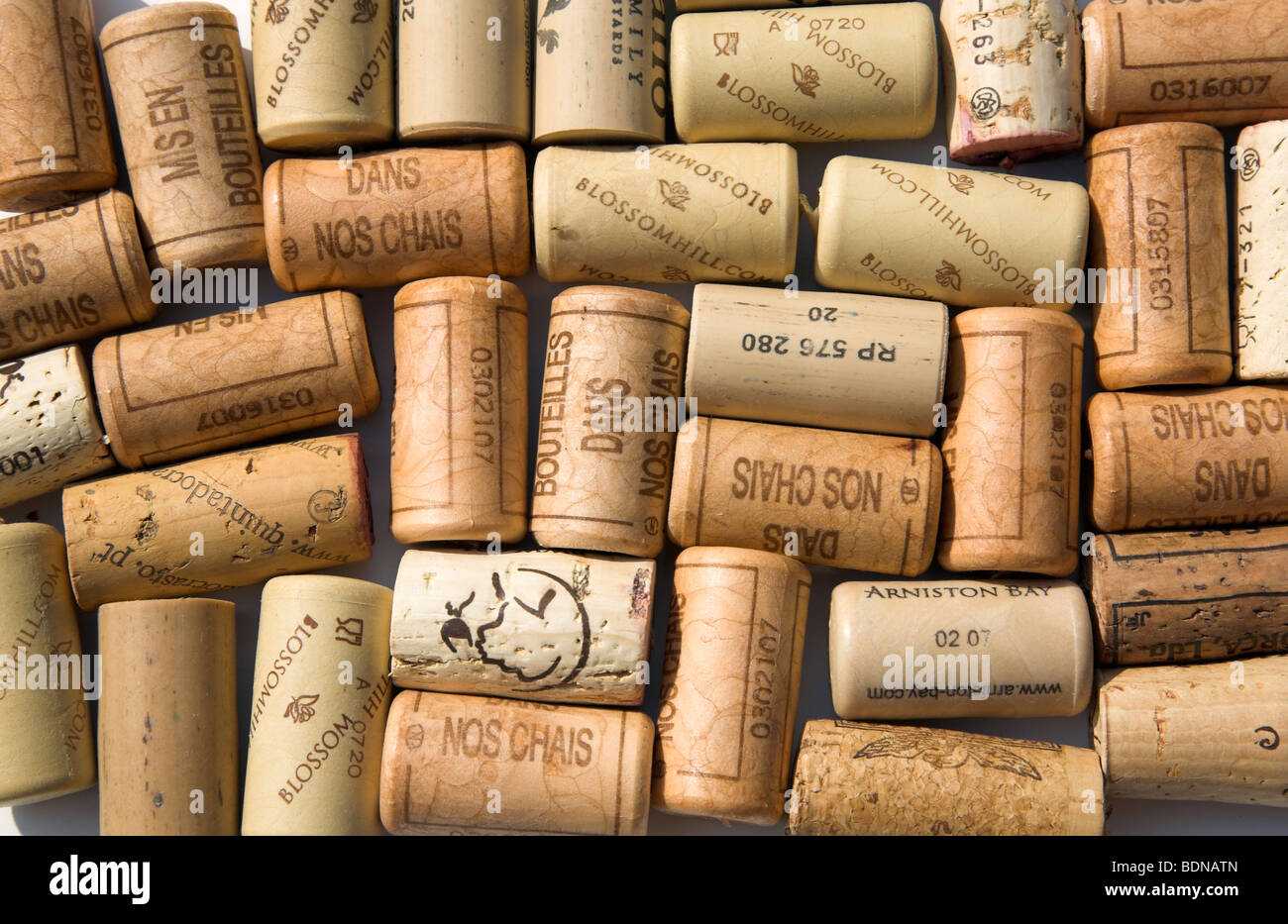 Collection of corks Stock Photo