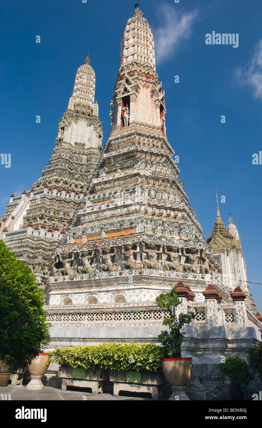 Chedi, Wat Arun Temple, Bangkok, Thailand, Asia Stock Photo