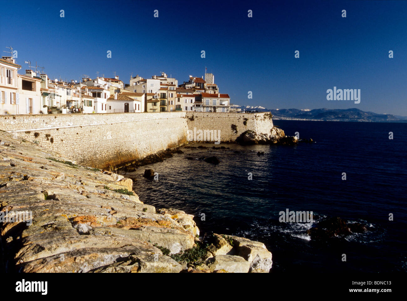 The Vauban rampart of Antibes city Stock Photo