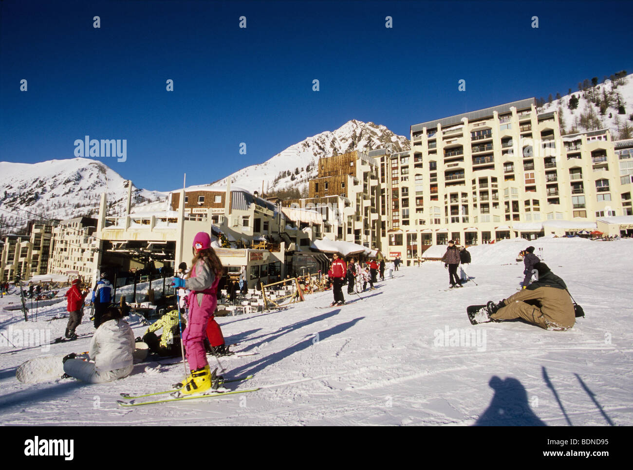 The ski  station of Isola 2000 Alpes-MAritimes 06 PACA France Europe Stock Photo