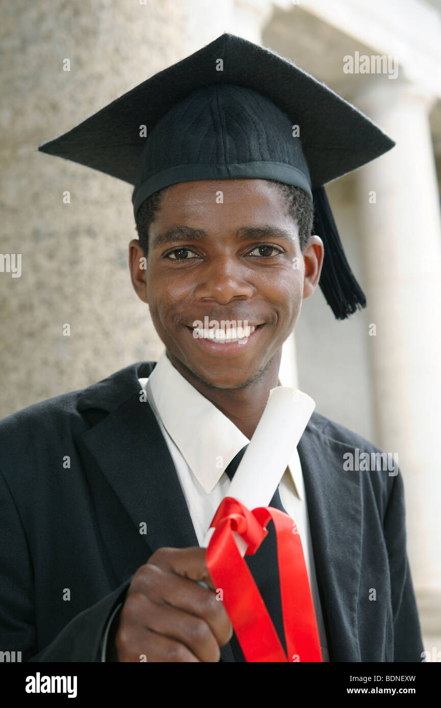 Portrait of young man in graduation outfit, Cape Town, Western Cape  Province, South Africa Stock Photo - Alamy