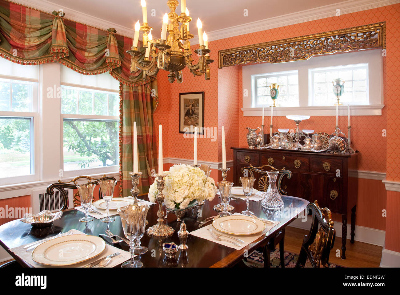 Showcase Dining Room Interior Stock Photo Alamy
