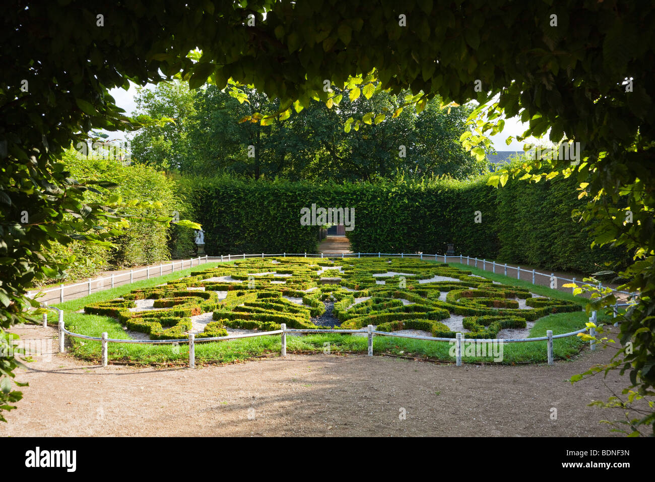 Secret garden in the grounds of the Palace of Trier, Germany, Europe Stock Photo