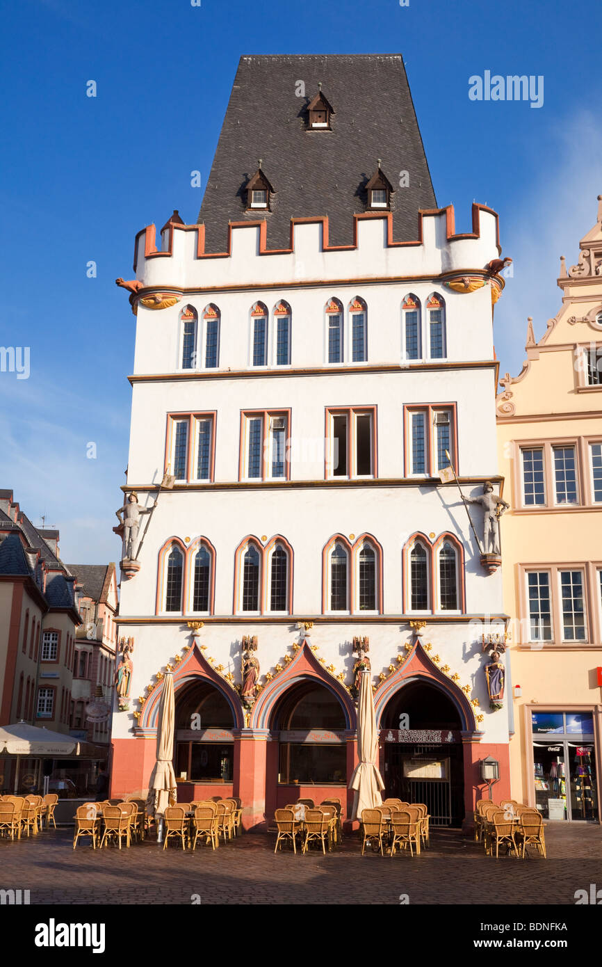 Historic building now a restaurant / cafe in Trier Germany Europe Stock Photo