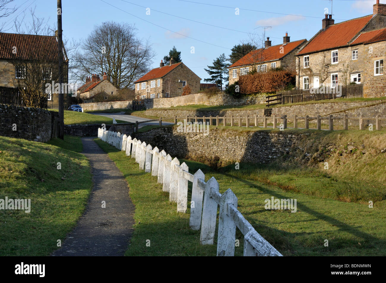 The village of HuttonleHole, North Yorkshire, England, UK Stock Photo