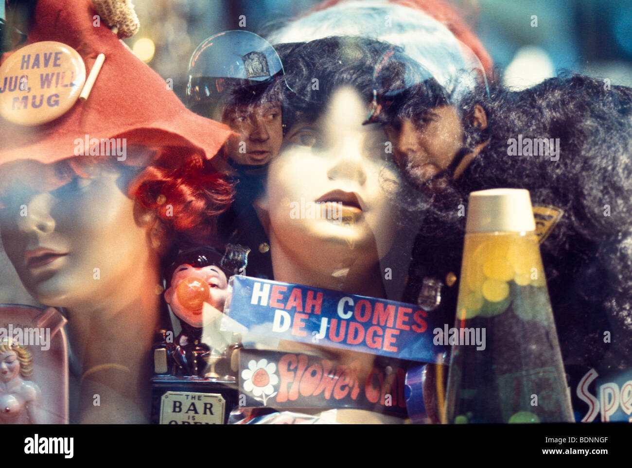 NYC times square souvenir store window display Stock Photo Alamy