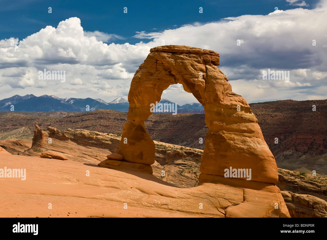 Delicate Arch, Arches National Park, Moab, Utah, United States Stock Photo