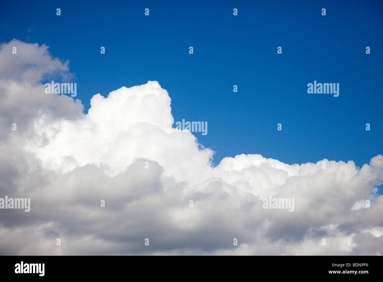 Cumulus clouds and blue sky London UK summer Stock Photo