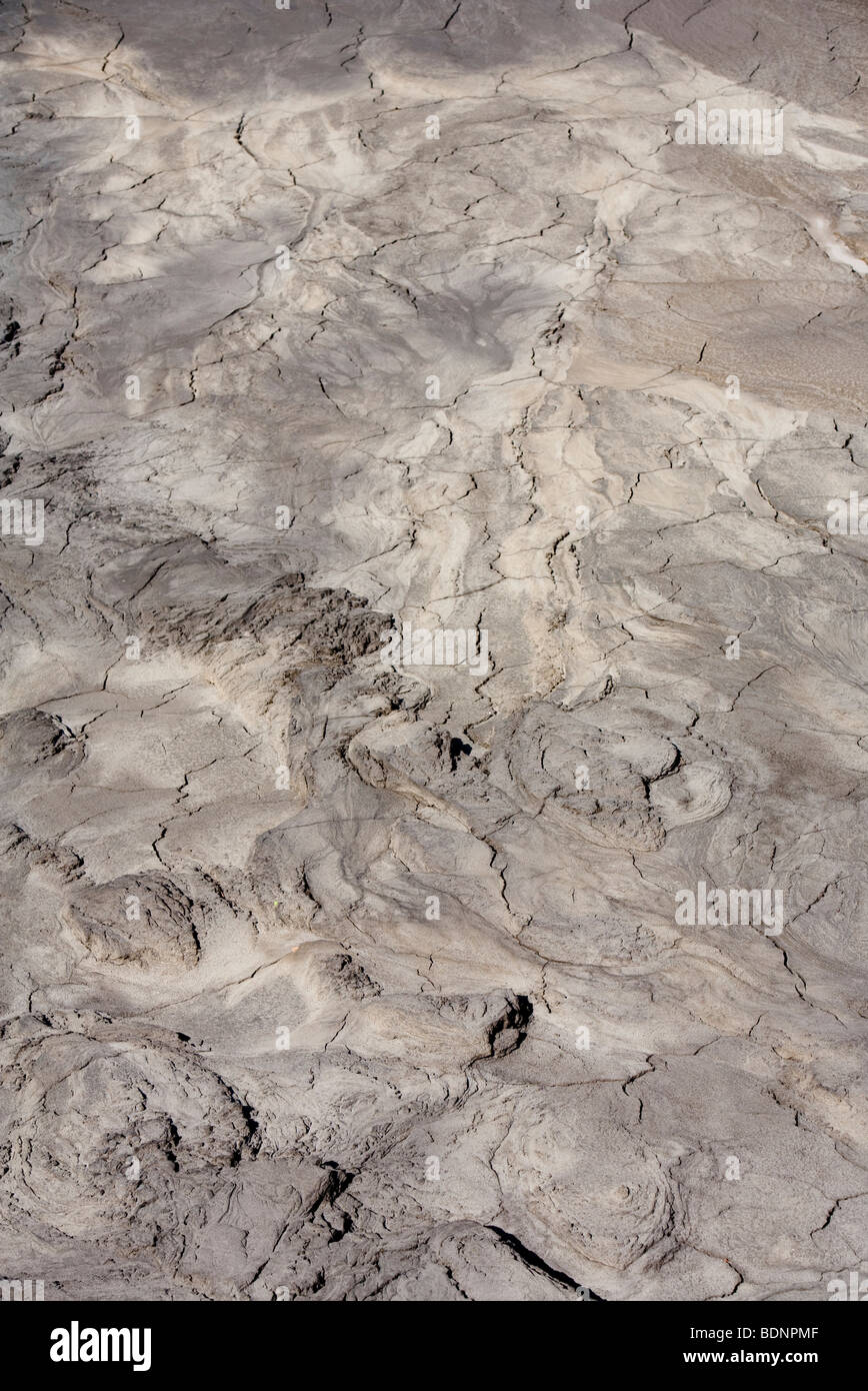 Dried mud and clay flow Stock Photo