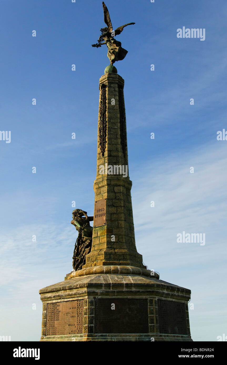 Aberystwyth War memorial, Wales, UK Stock Photo