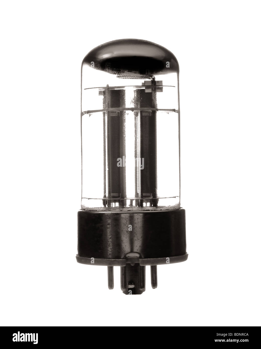 Vacuum Tube against a white backgroung Stock Photo