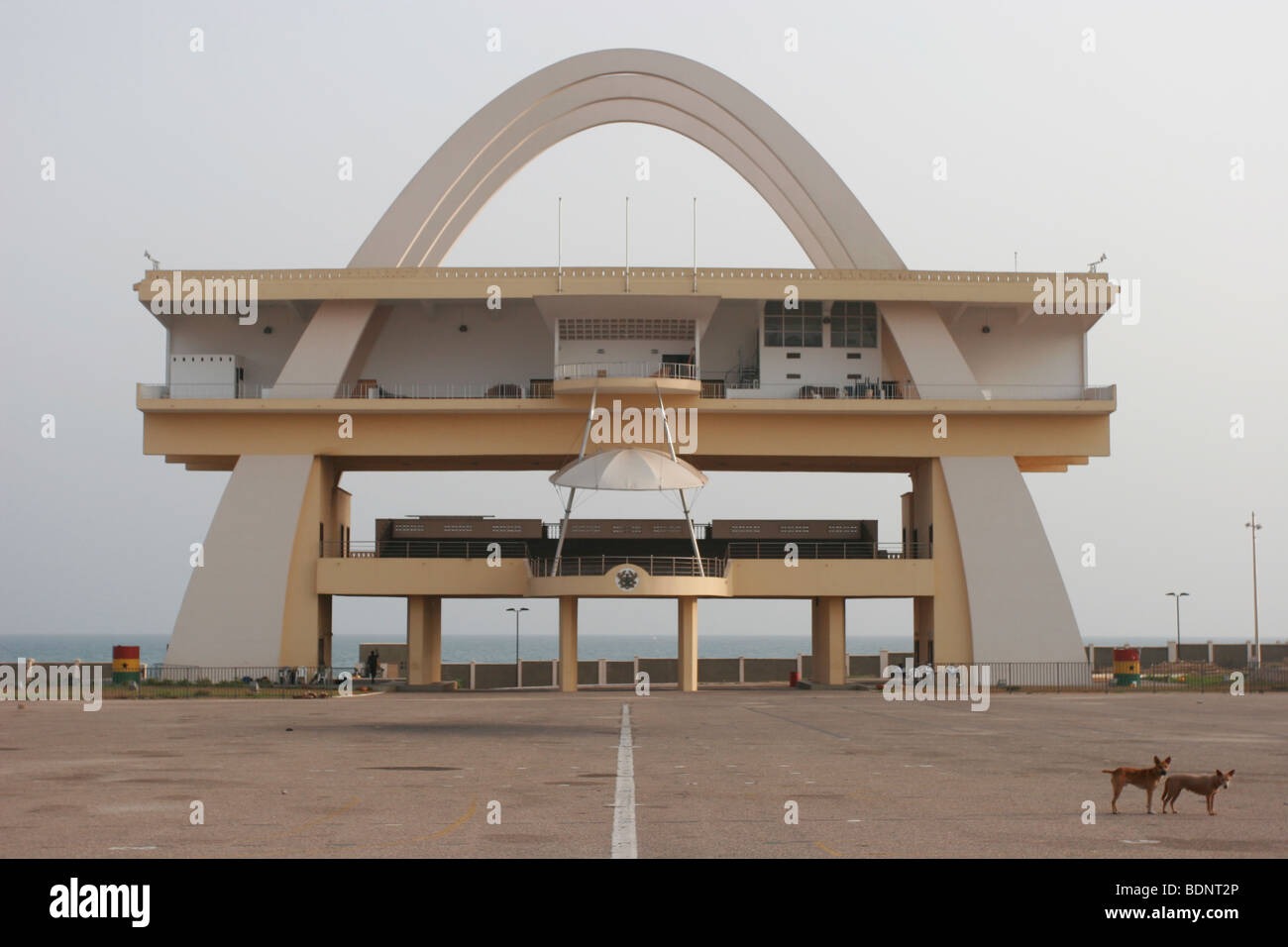Independence Arch in Independence Square also known as Black Star square. Central Accra. Ghana. West Africa Stock Photo