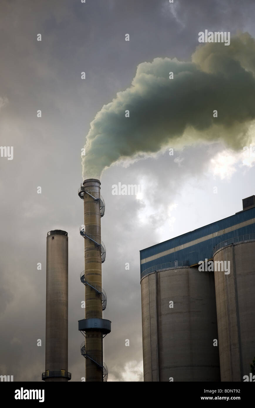 Smoke coming out of a chimney Stock Photo Alamy