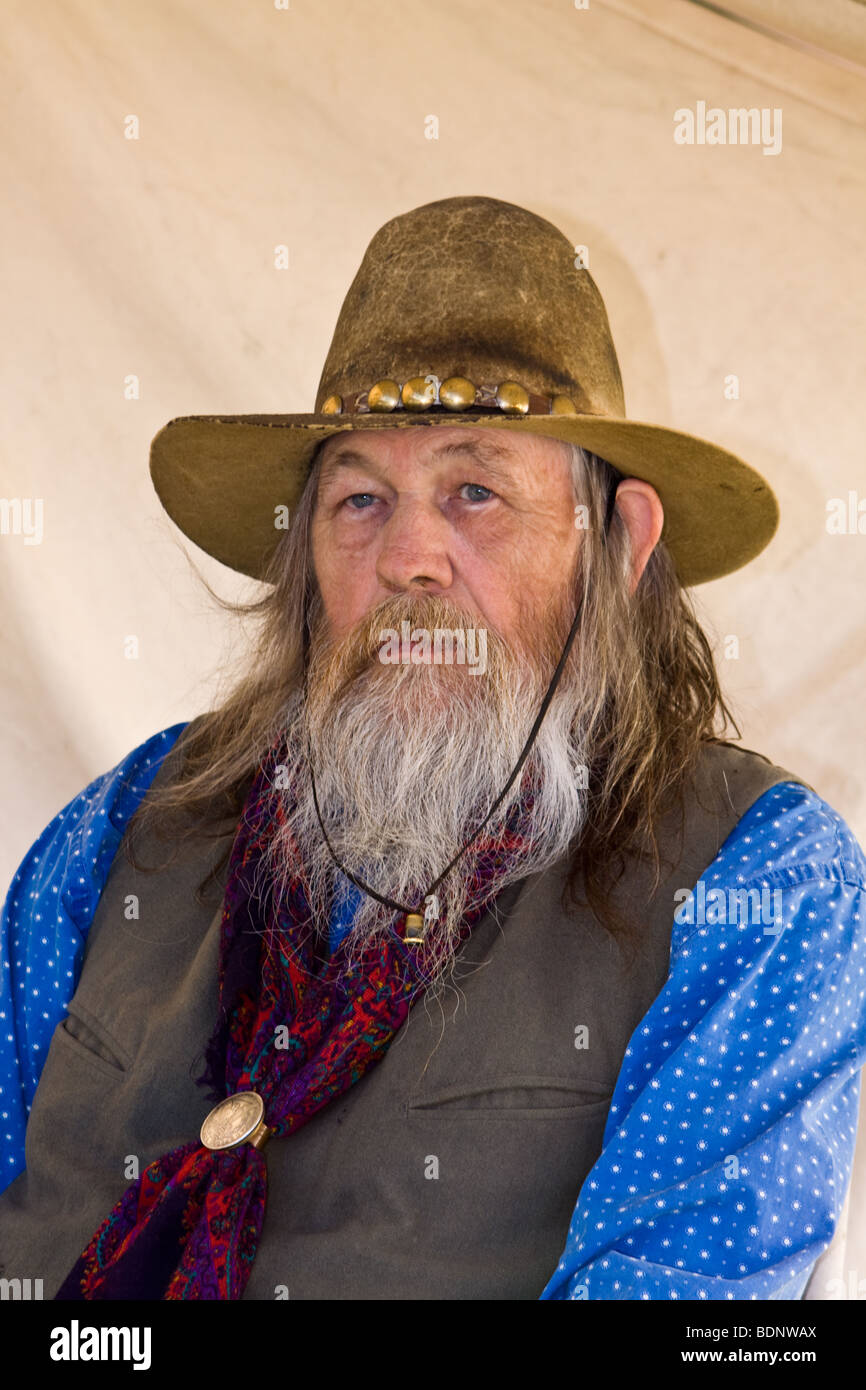 Cowboy Reenactor Stock Photo