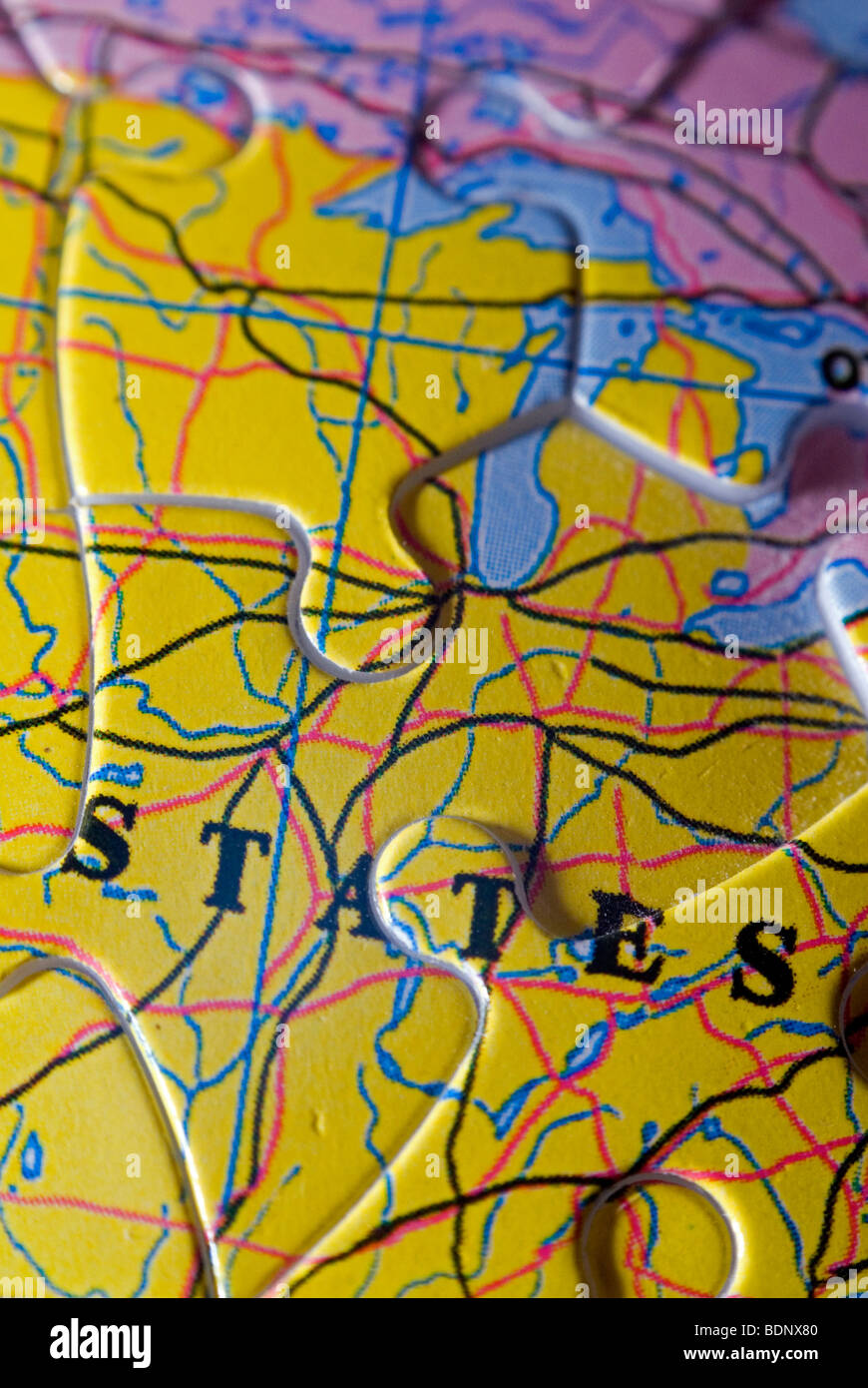 United States Map Globe - Detail Of A Globemap Jigsaw Detail States United States BDNX80