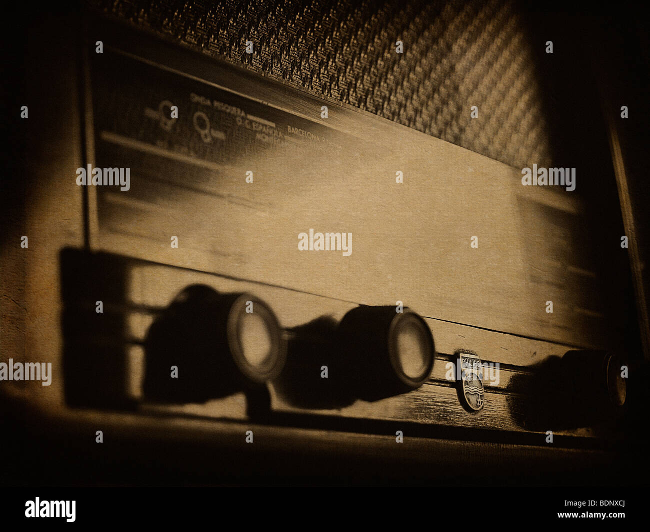 An old fashioned radio with dials Stock Photo Alamy