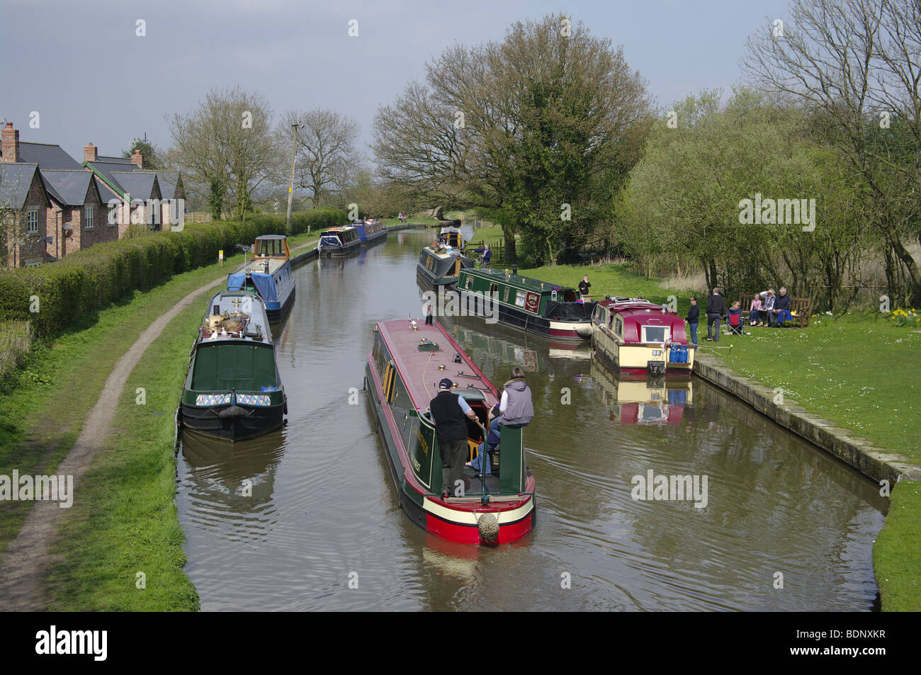 canal boats Stock Photo