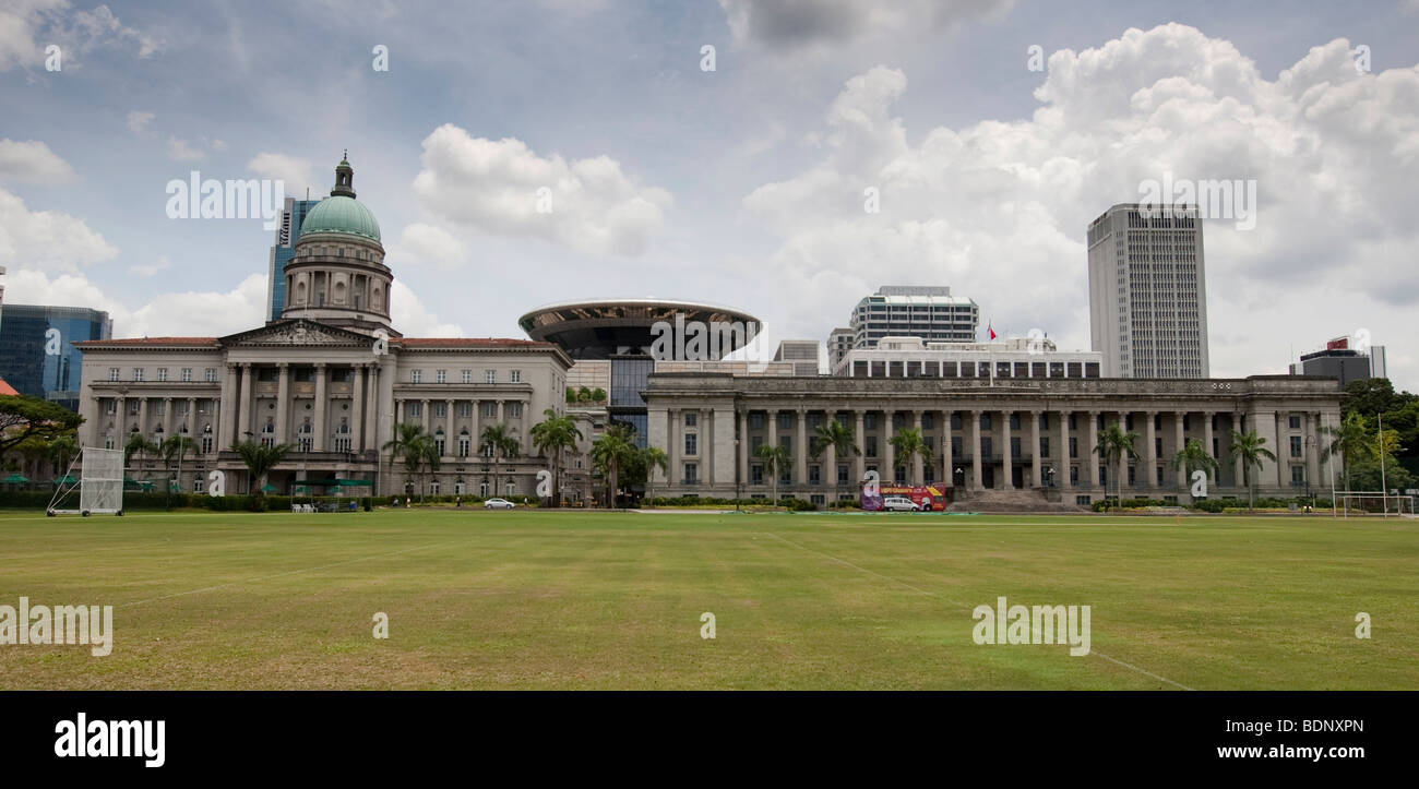 The Old Supreme Court Building, on the right the National Art Gallery, Singapore, Southeast Asia Stock Photo