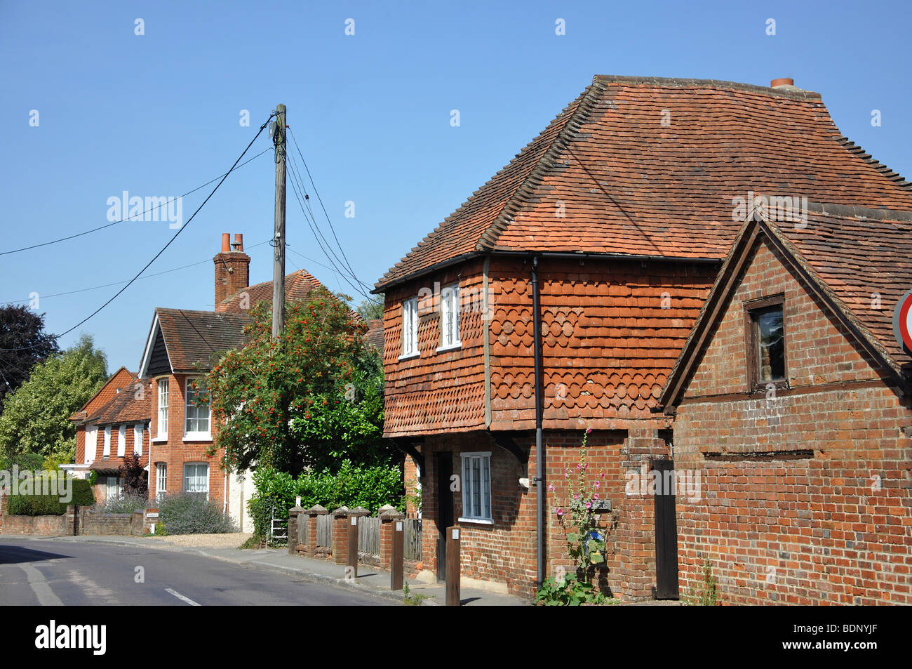 Period houses, Heath Lane, Crondall, Hampshire, England, United Kingdom Stock Photo