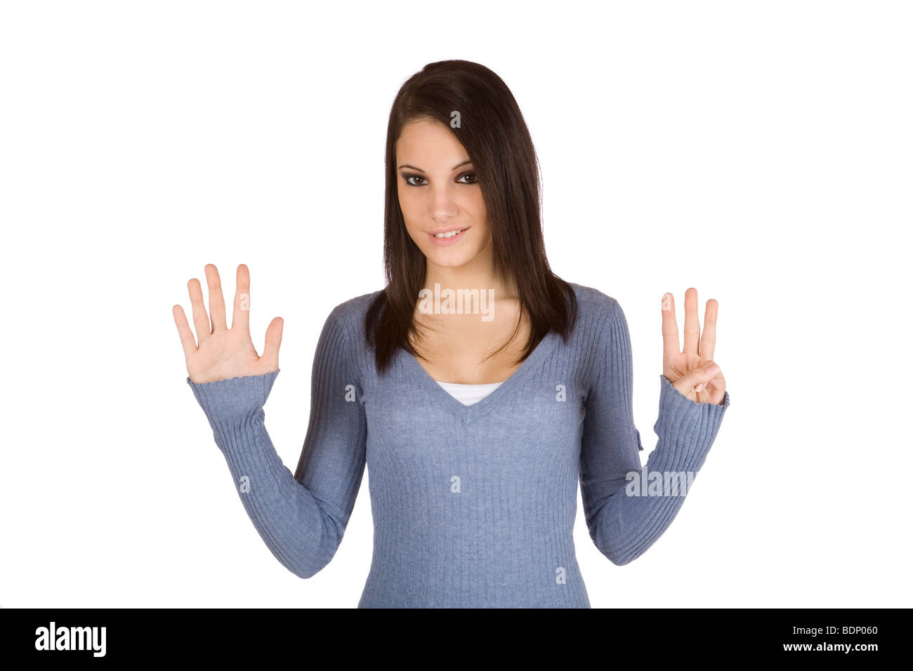 Girl child count counting on fingers hi-res stock photography and ...