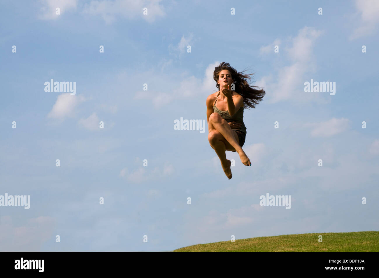 Beautiful lady dancer Stock Photo