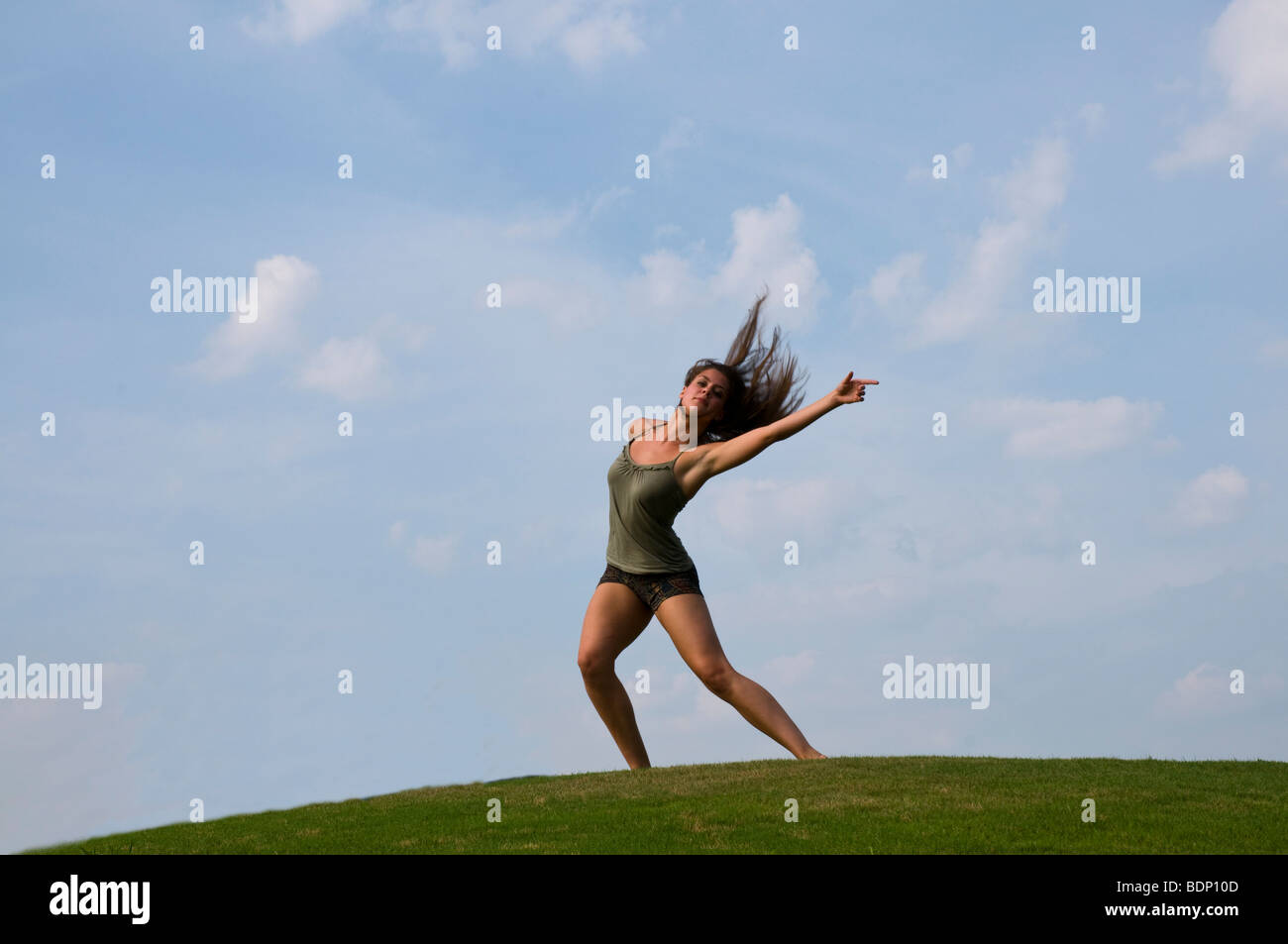 Beautiful lady dancer Stock Photo