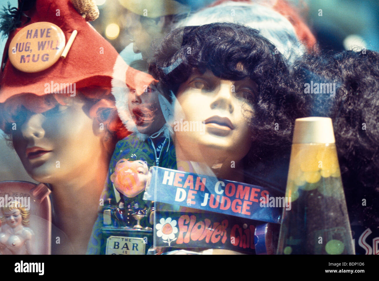 NYC times square souvenir store window display Stock Photo Alamy
