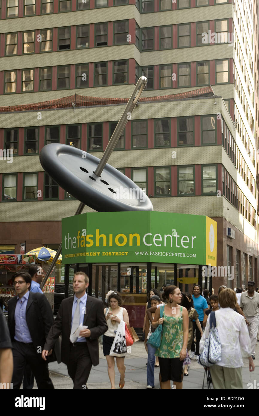Fashion Center on 7th Avenue in the Garment District in NYC. Stock Photo