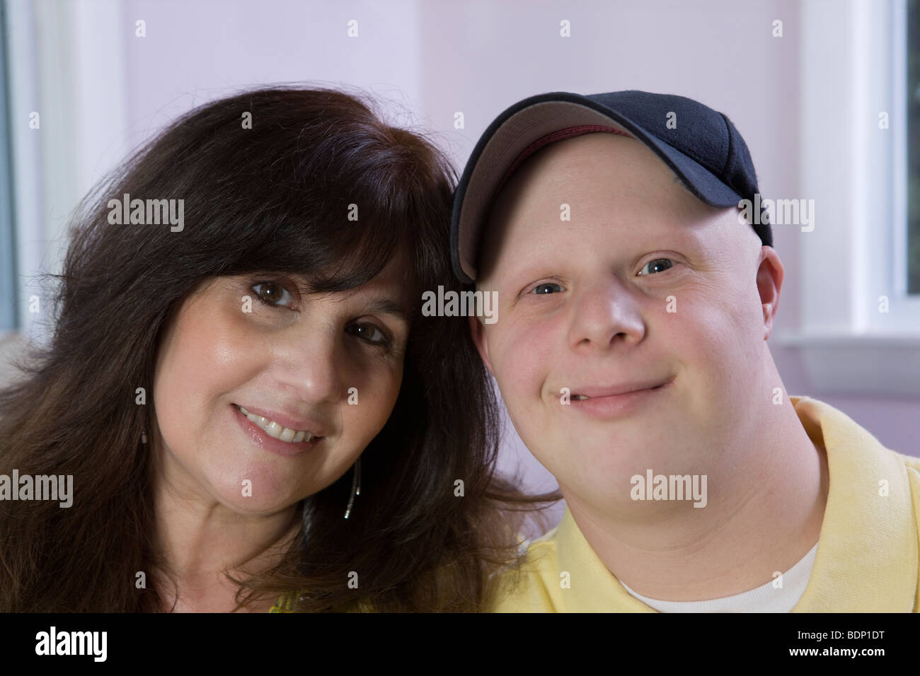 Portrait of a woman with her son Stock Photo