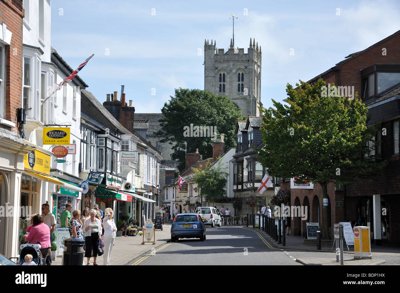 High Street, Christchurch, Dorset, England, United Kingdom Stock Photo