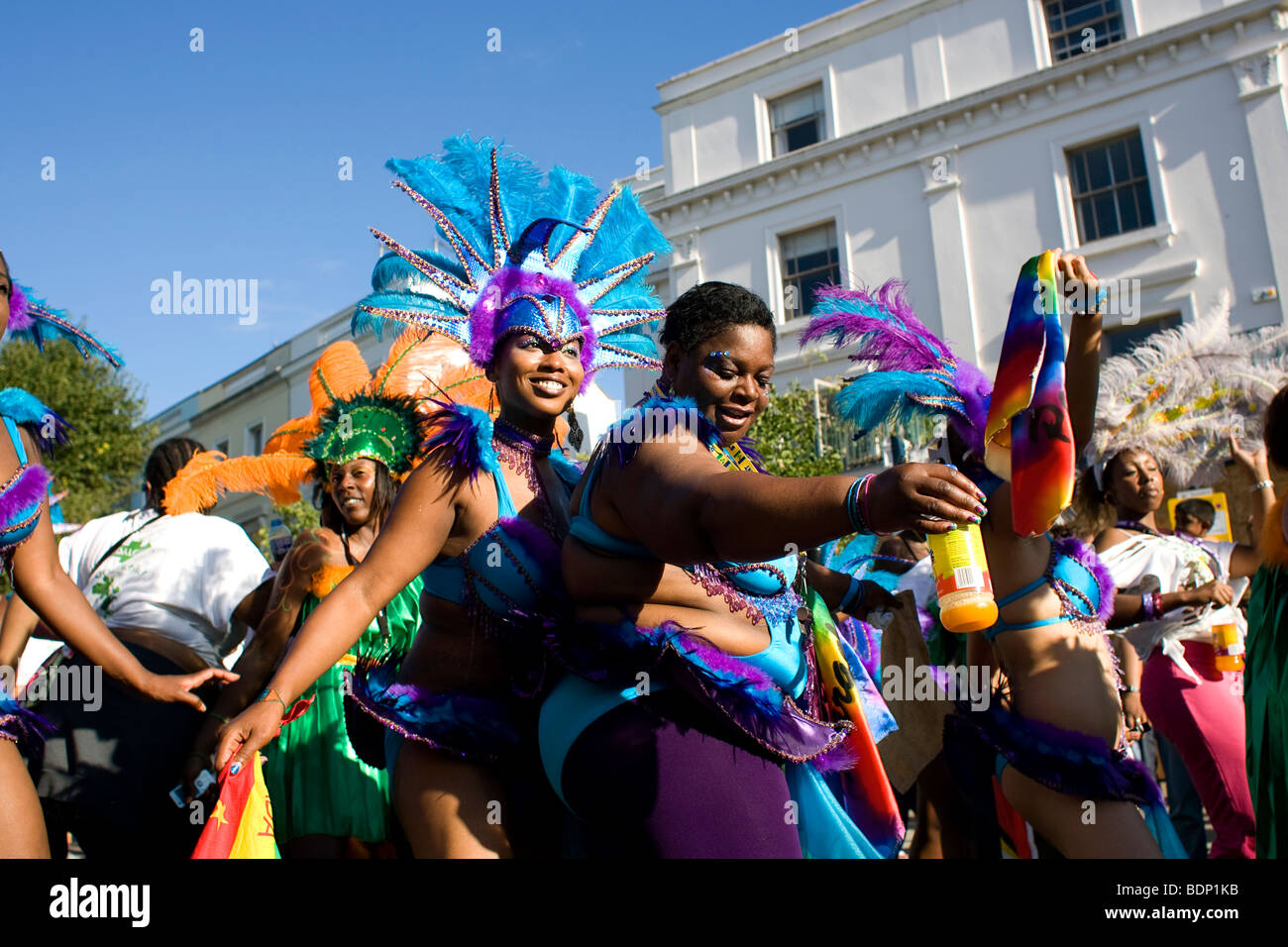 Dancing in the streets at the Notting Hill Carnival 2009 Stock Photo ...