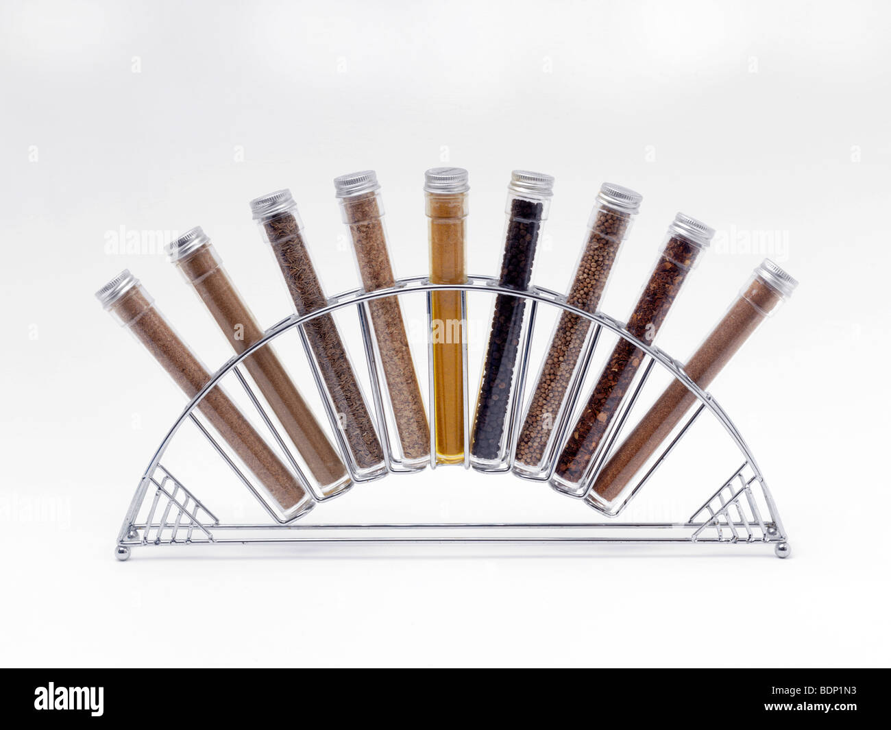 Chrome Spice Rack Stock Photo