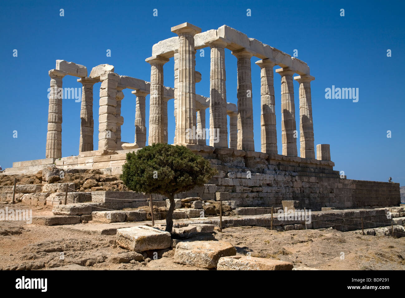 Temple of Poseidon Sounion Attica Greece Stock Photo - Alamy