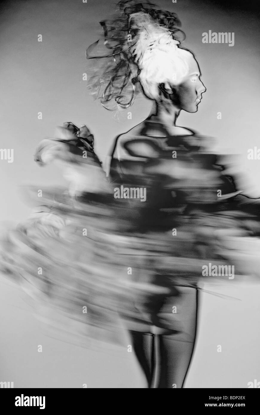 A fashion model moving with effects Stock Photo - Alamy