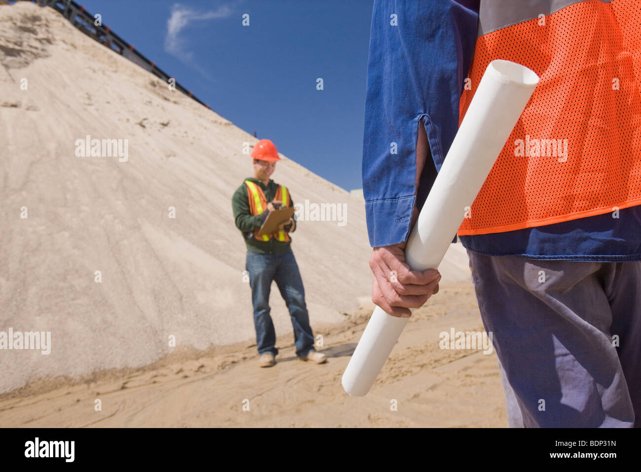 Two engineers at a plant Stock Photo Alamy
