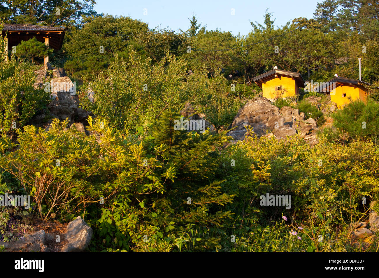 Traditional Houses in rural Chungbuk Province South Korea Stock Photo