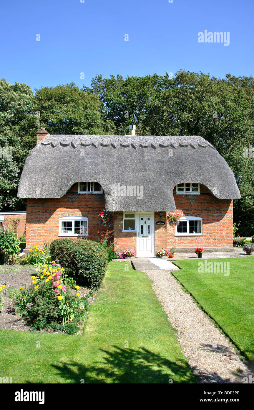 Thatched cottage, Tadley, Hampshire, England, United Kingdom Stock Photo