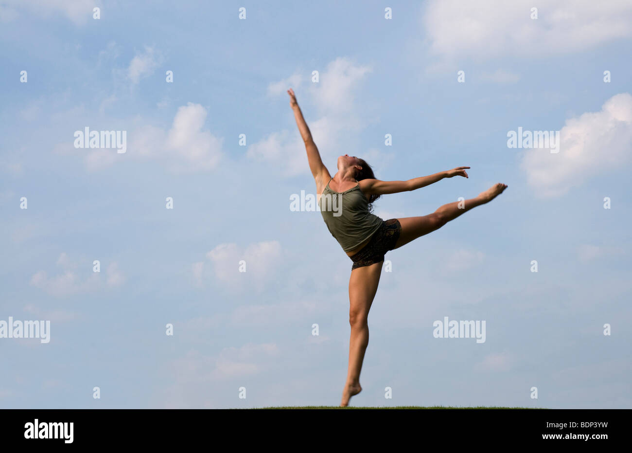 Beautiful lady dancer Stock Photo