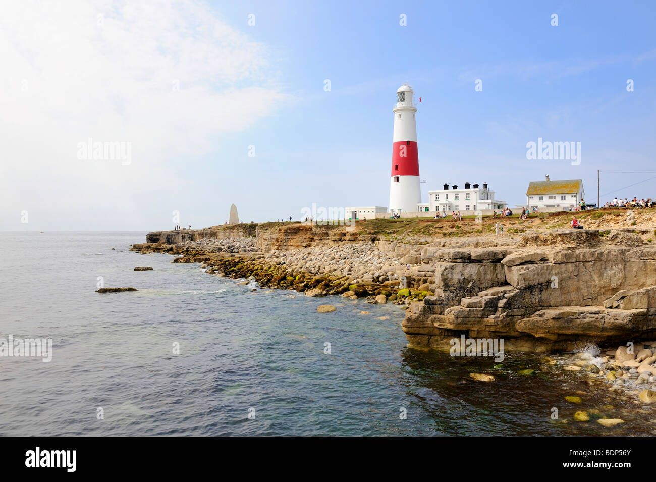Coastal scenery on the Isle of Portland with the Portland Bill ...